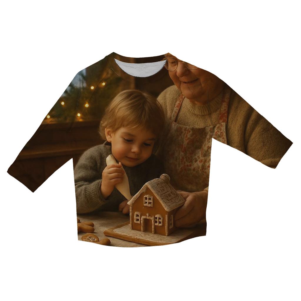 GrandmasKitchenGingerbreadEvening personalized 3/4 sleeve tees