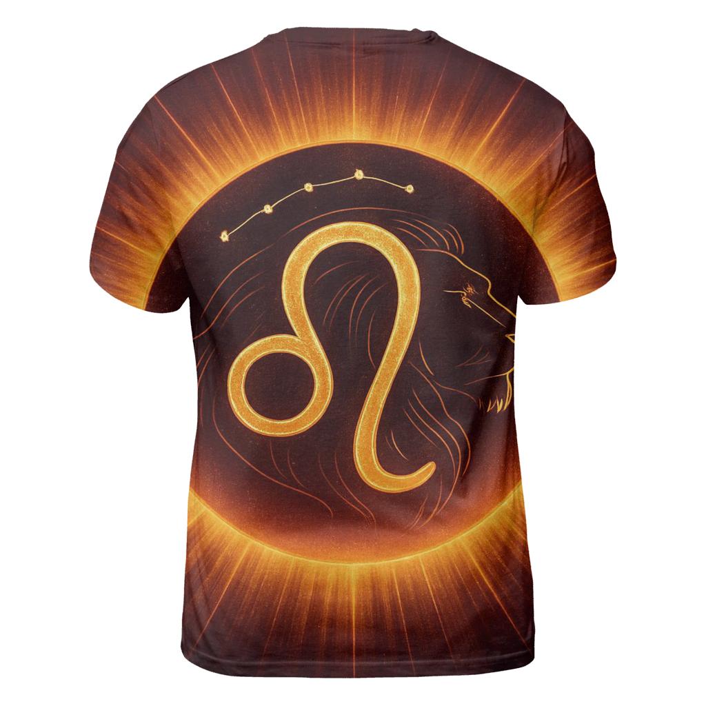 Solar Crown Leo Zodiac Crest custom all-over print shirts
