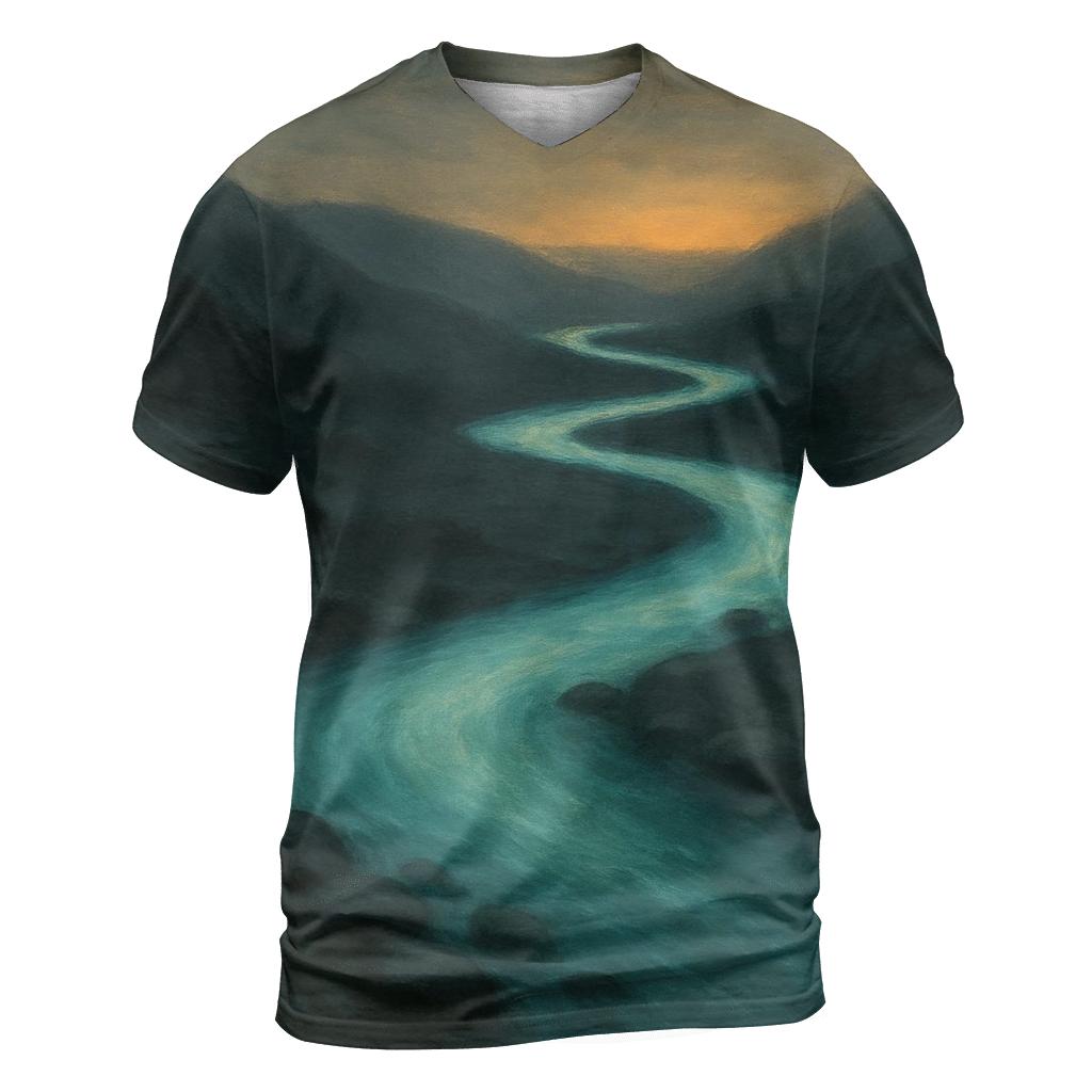 River Of Returning Light creative print fashion shirts