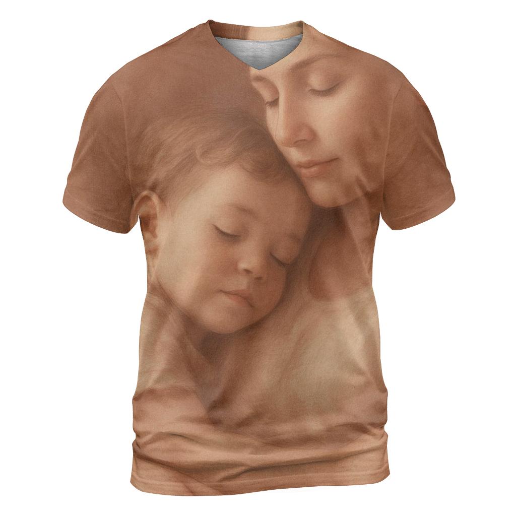 Her Heartbeat Beneath My Ear designer pattern shirts
