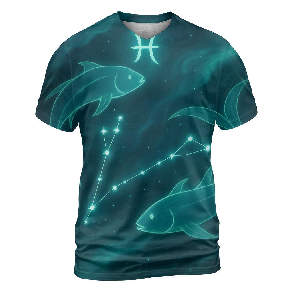 Pisces Tidal Dream Starfield trendy printed shirt styles