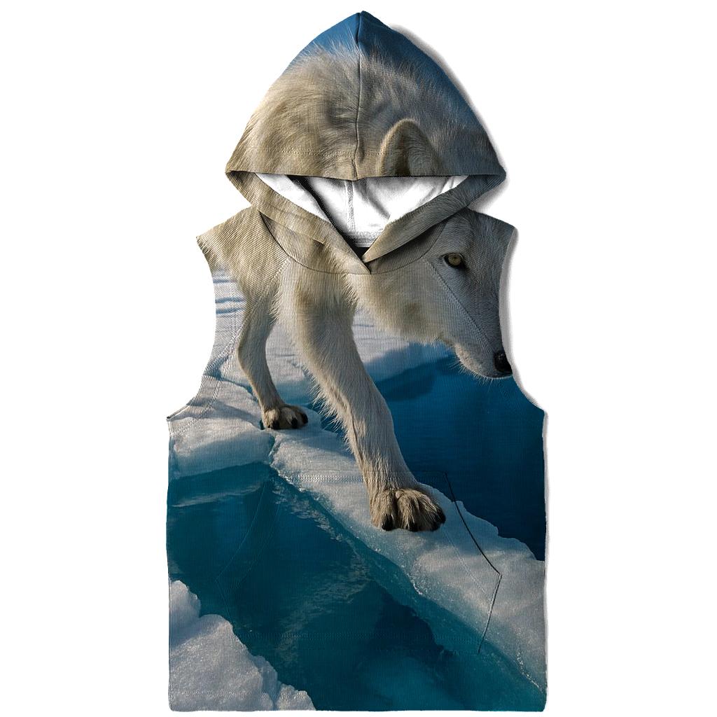 Arctic Wolf Crossing Blue Melt Pool hoodie trends