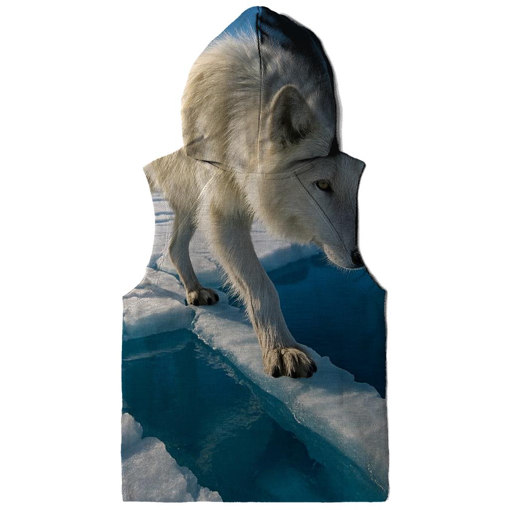 Arctic Wolf Crossing Blue Melt Pool hoodie trends