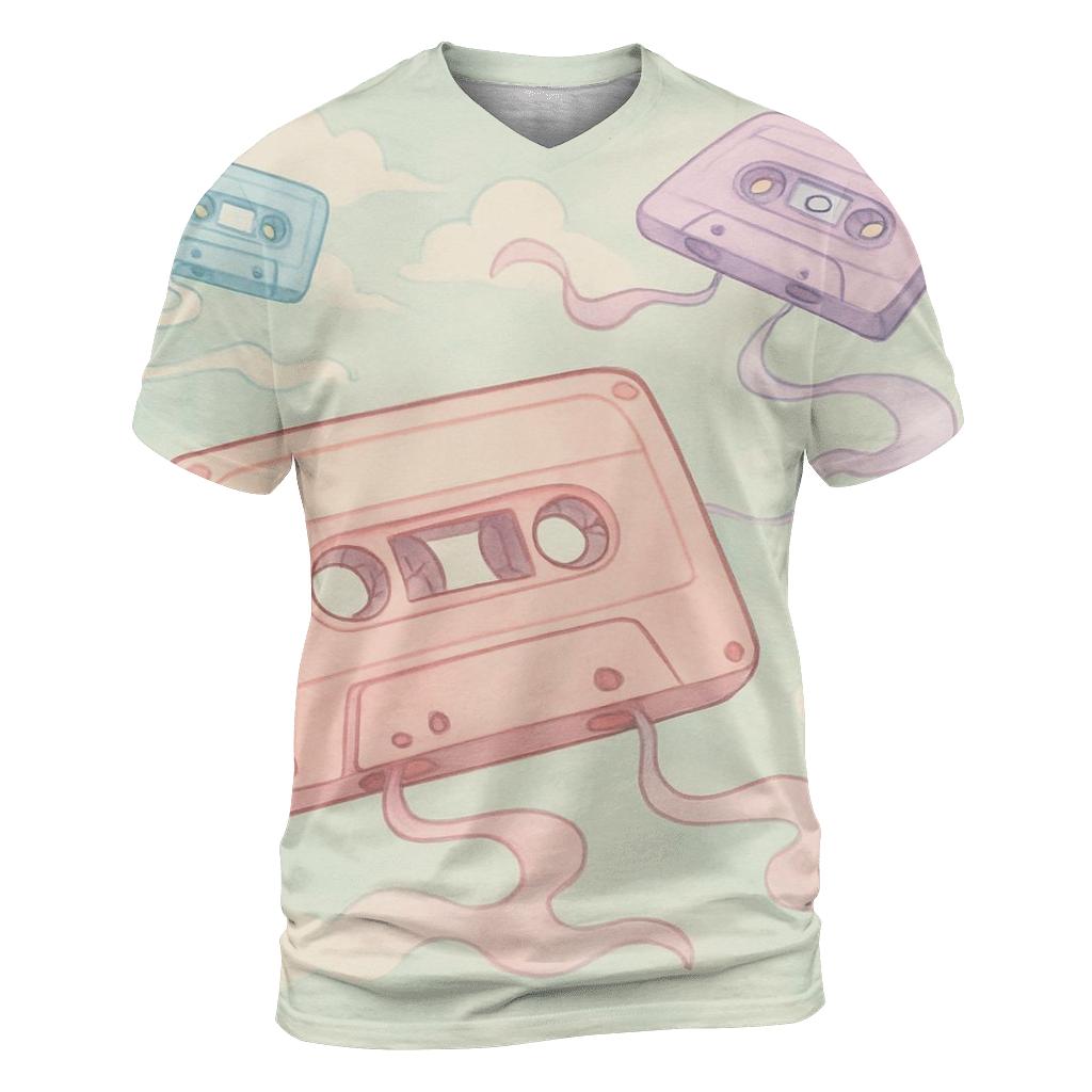 Pastel Cassette Daydream unique graphic print tees