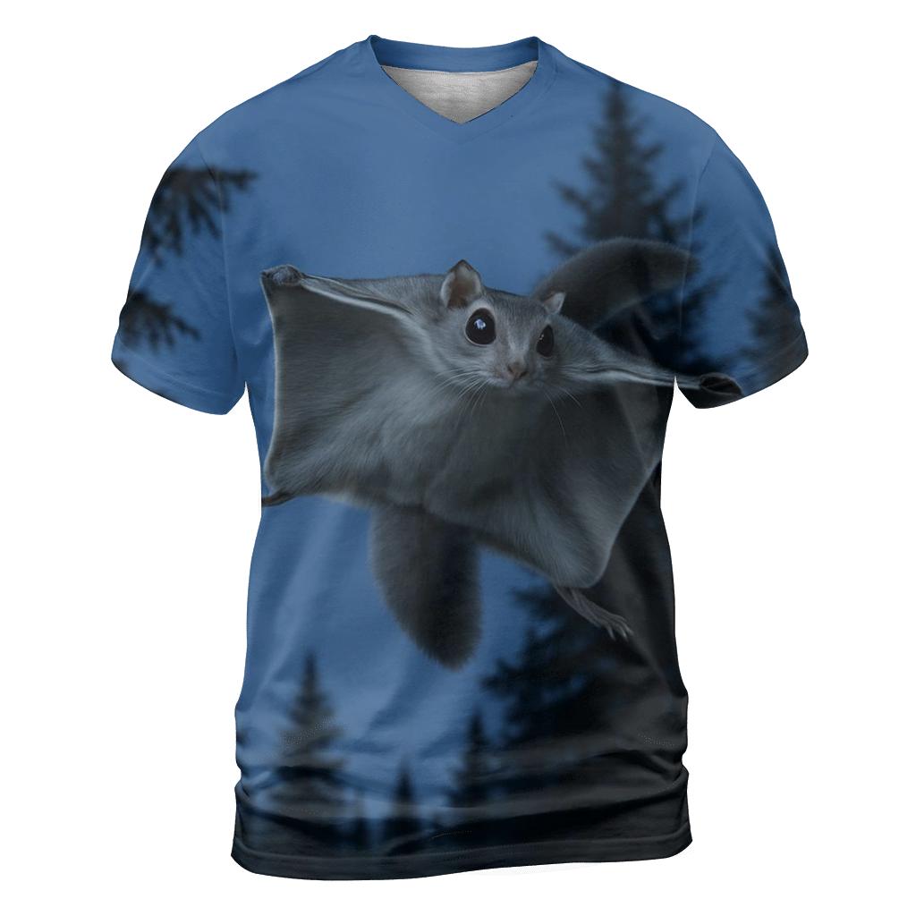 Canopy Glide Flying Squirrel creative print fashion shirts
