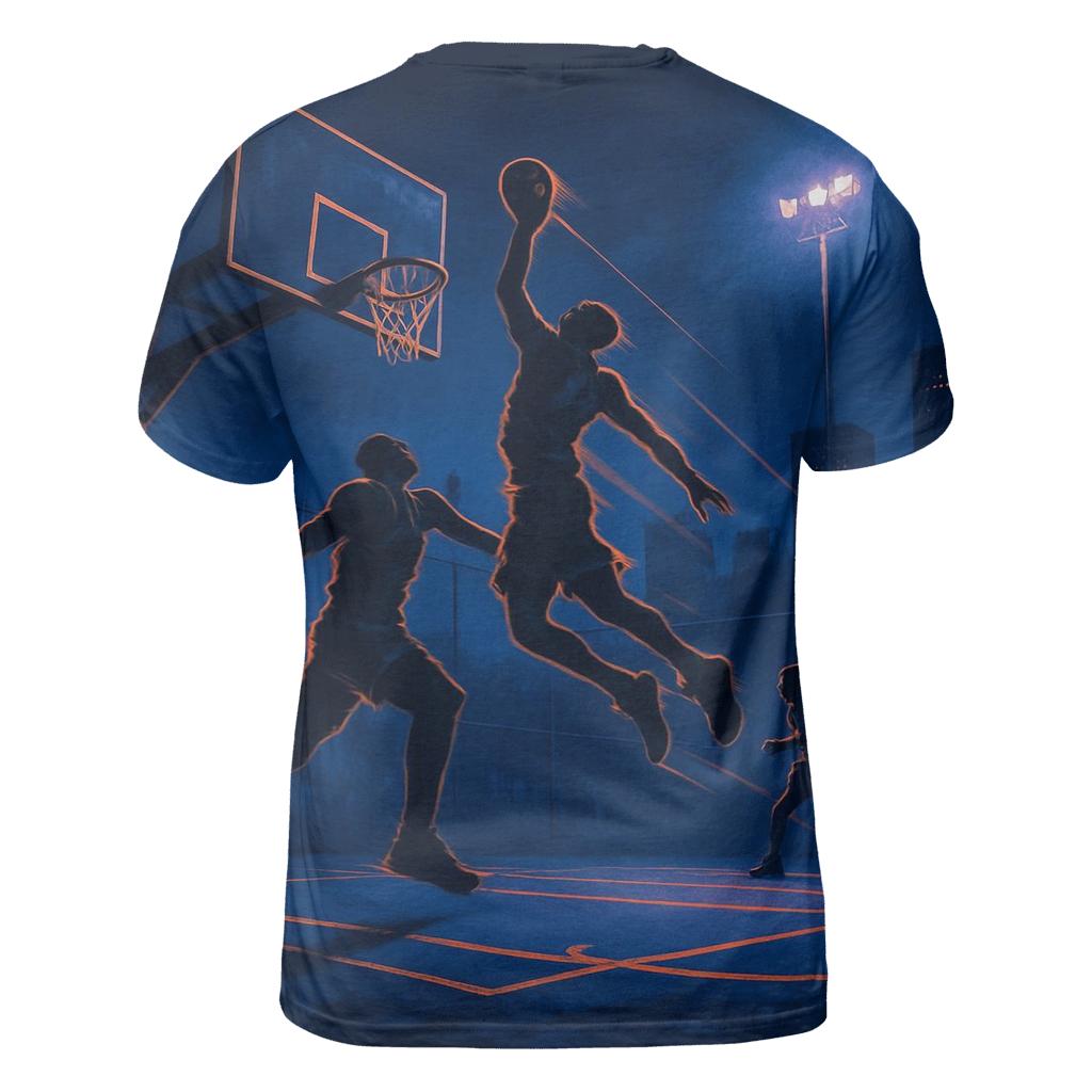 Midnight Street Basketball Clash vibrant all-over design tees