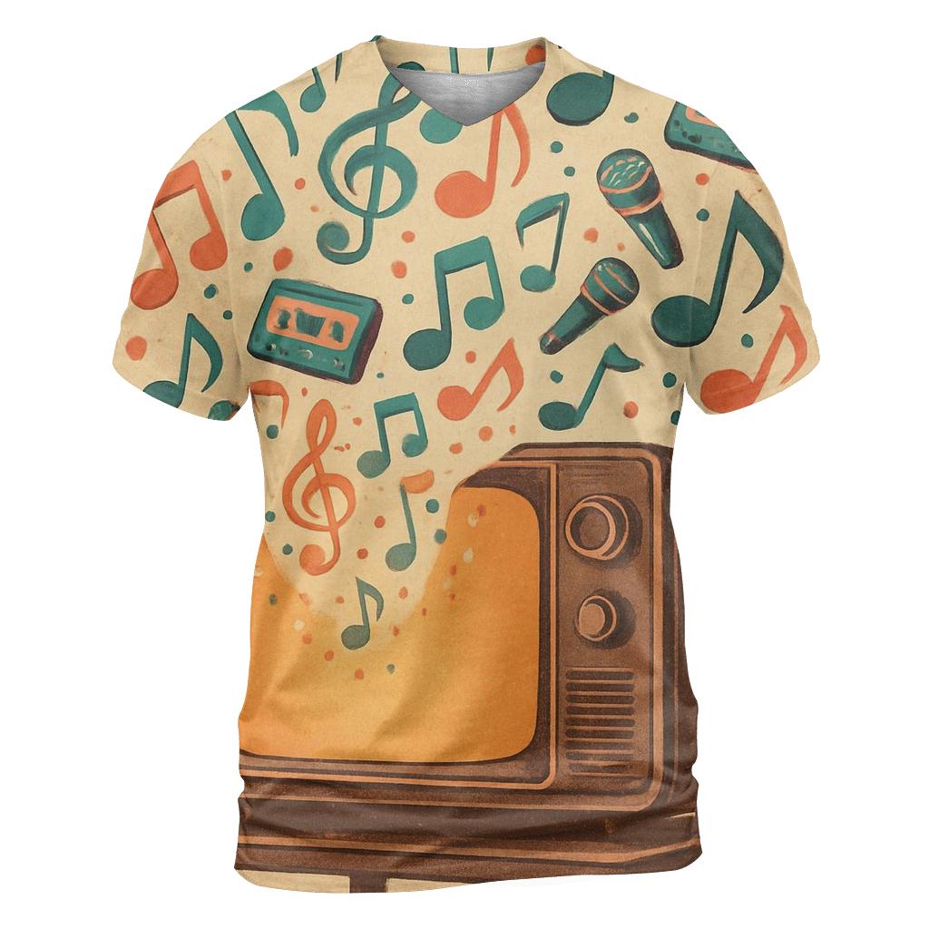 Retro TV Music Portal personalized full print shirts