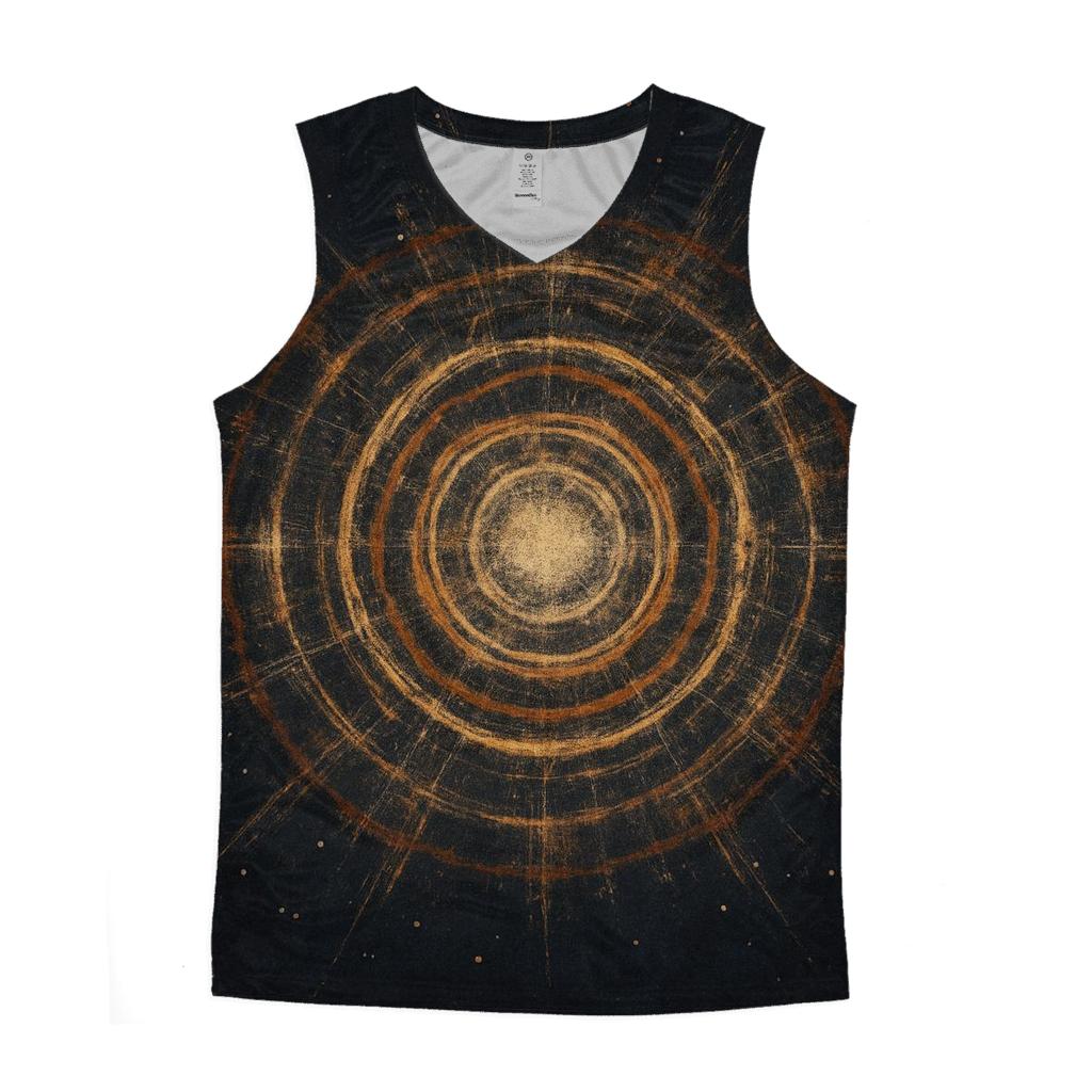 Impact Ejecta Halo Field cotton sleeveless tops