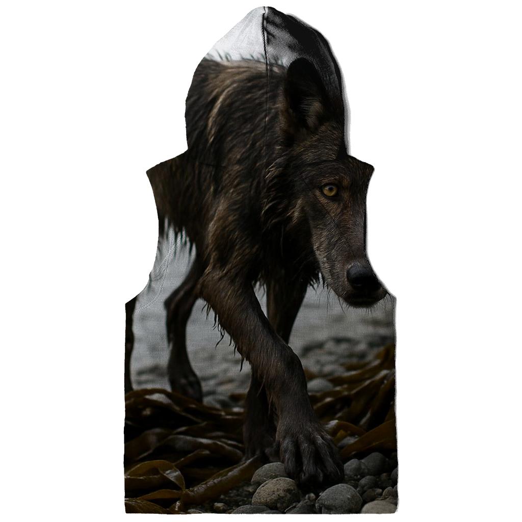 Coastal Wolf Emerging From Kelp Forest hoodie styles