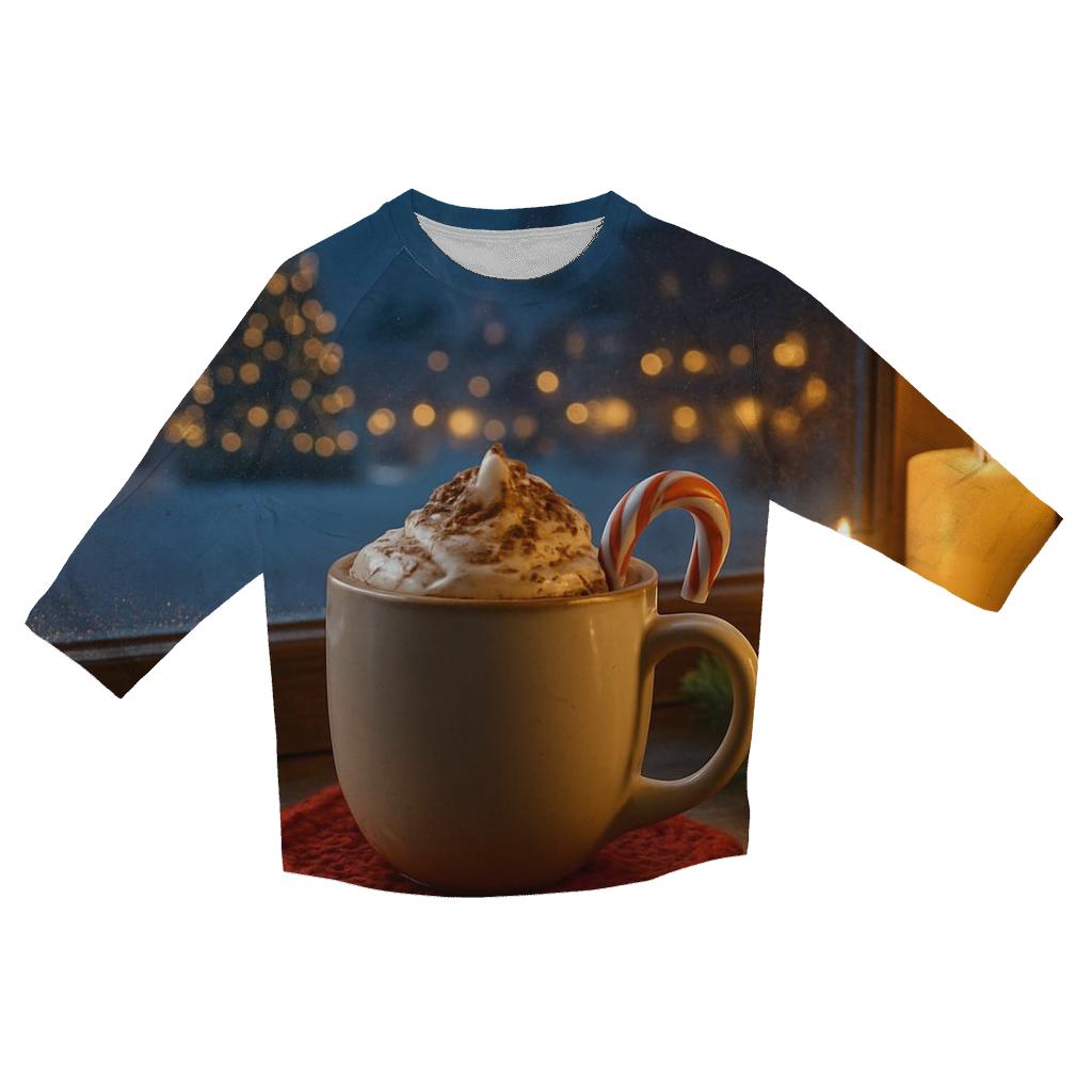 CandlelitWindowsillChristmasCocoa stylish quarter sleeve tops