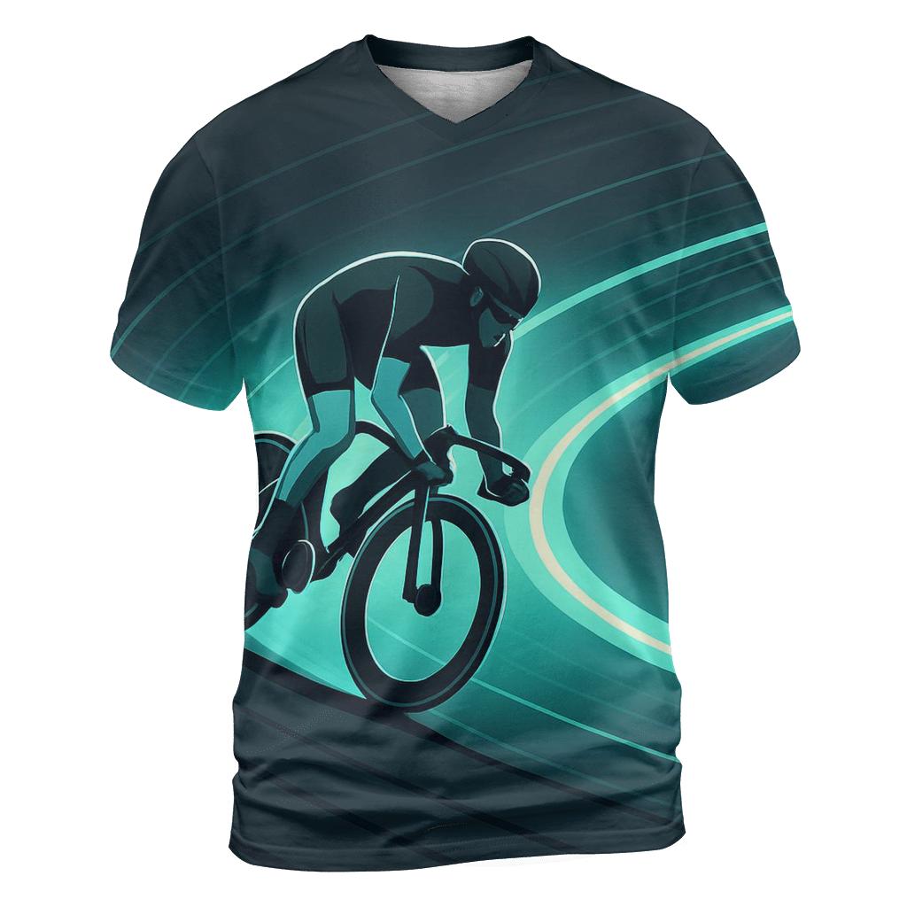 Futuristic Cycling Velodrome Halo designer pattern shirts