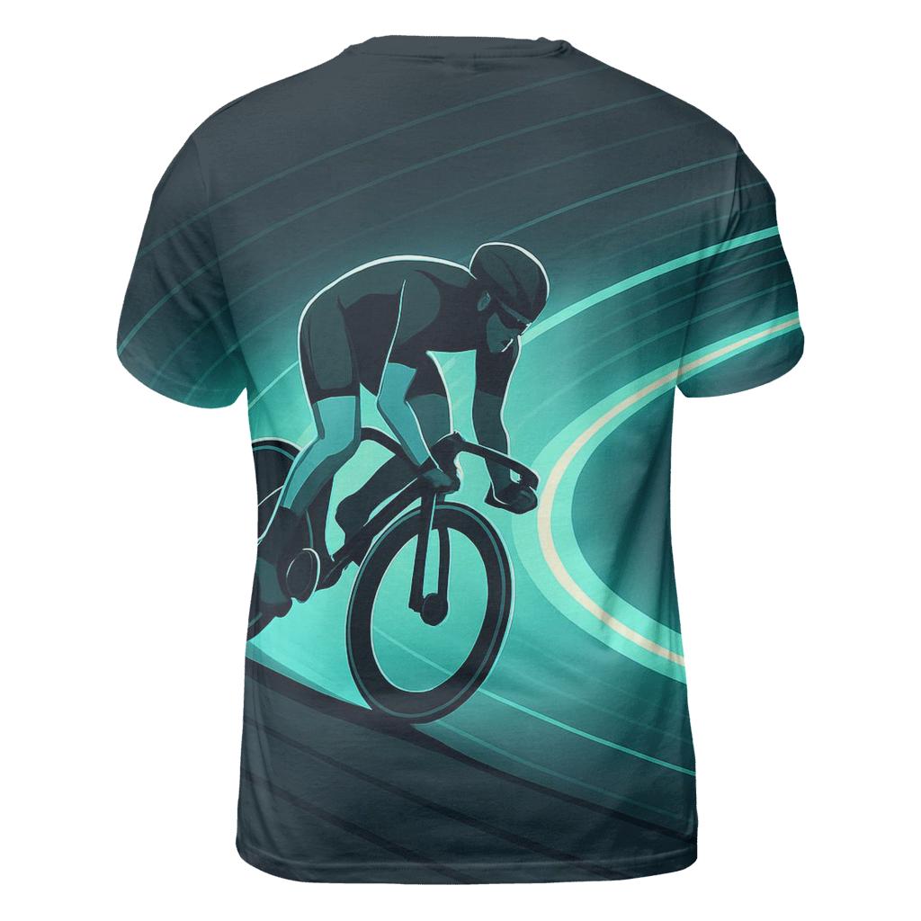 Futuristic Cycling Velodrome Halo designer pattern shirts