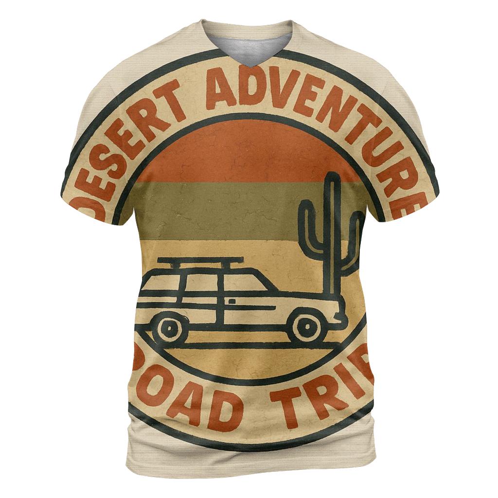 Seventies Desert Road Trip Badge personalized full print shirts