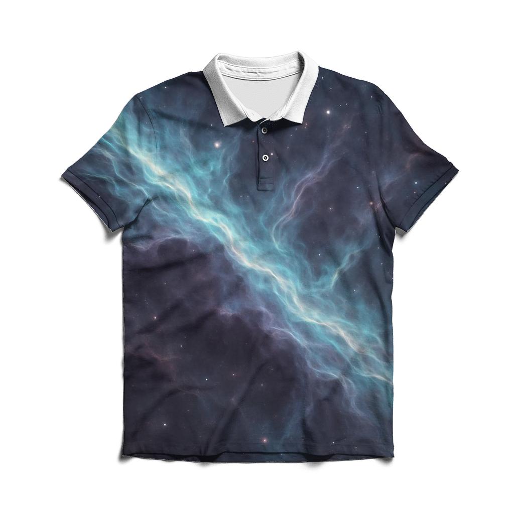 Nebula Shock Front Ridges embroidered polo tops