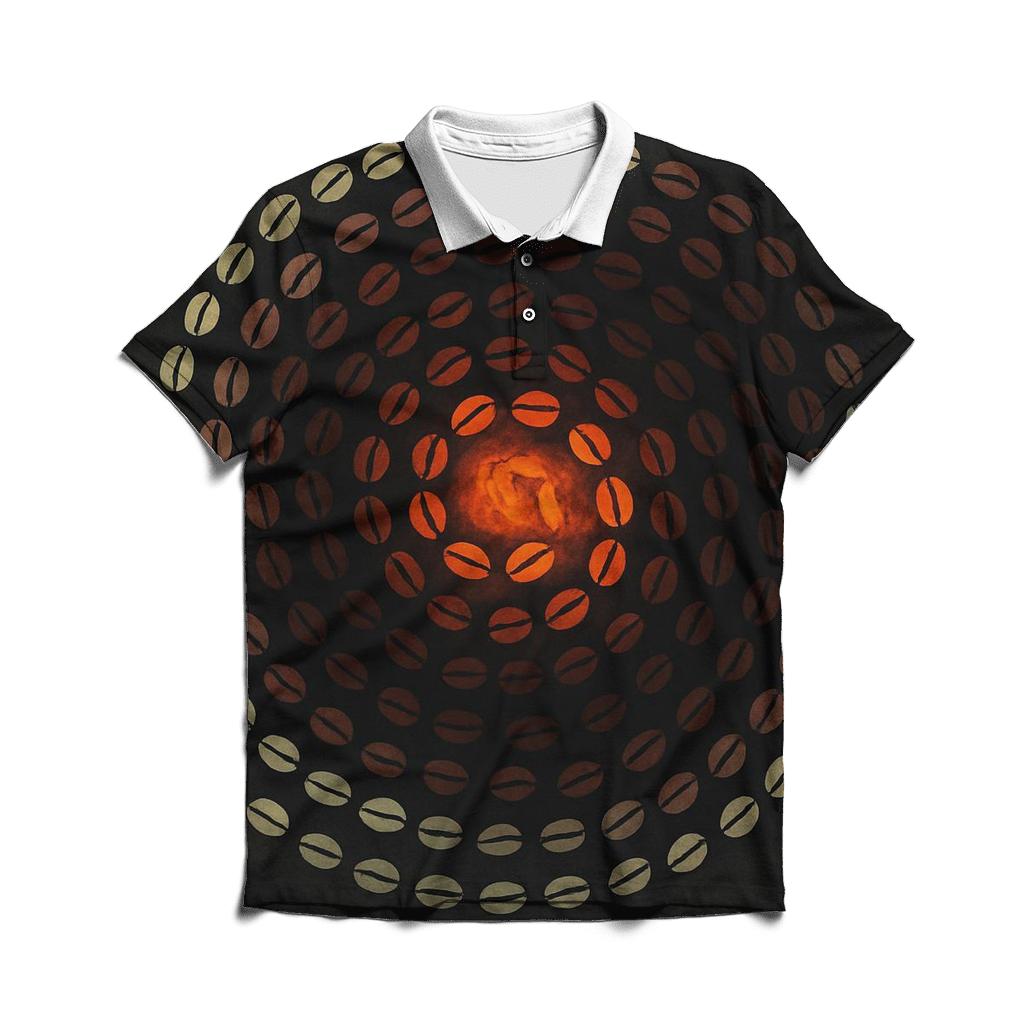 Roasting Ember Spiral branded logo polo shirts