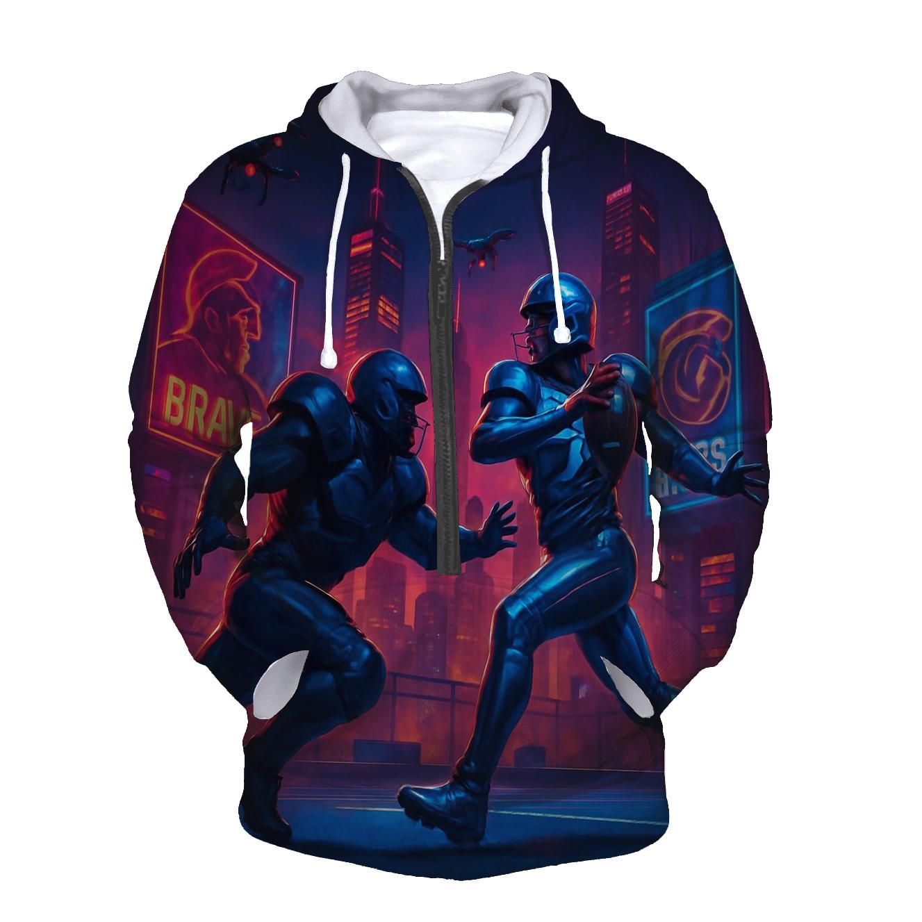 Skyline Blitz Braves And Cubs City Night Game embroidered hoodies