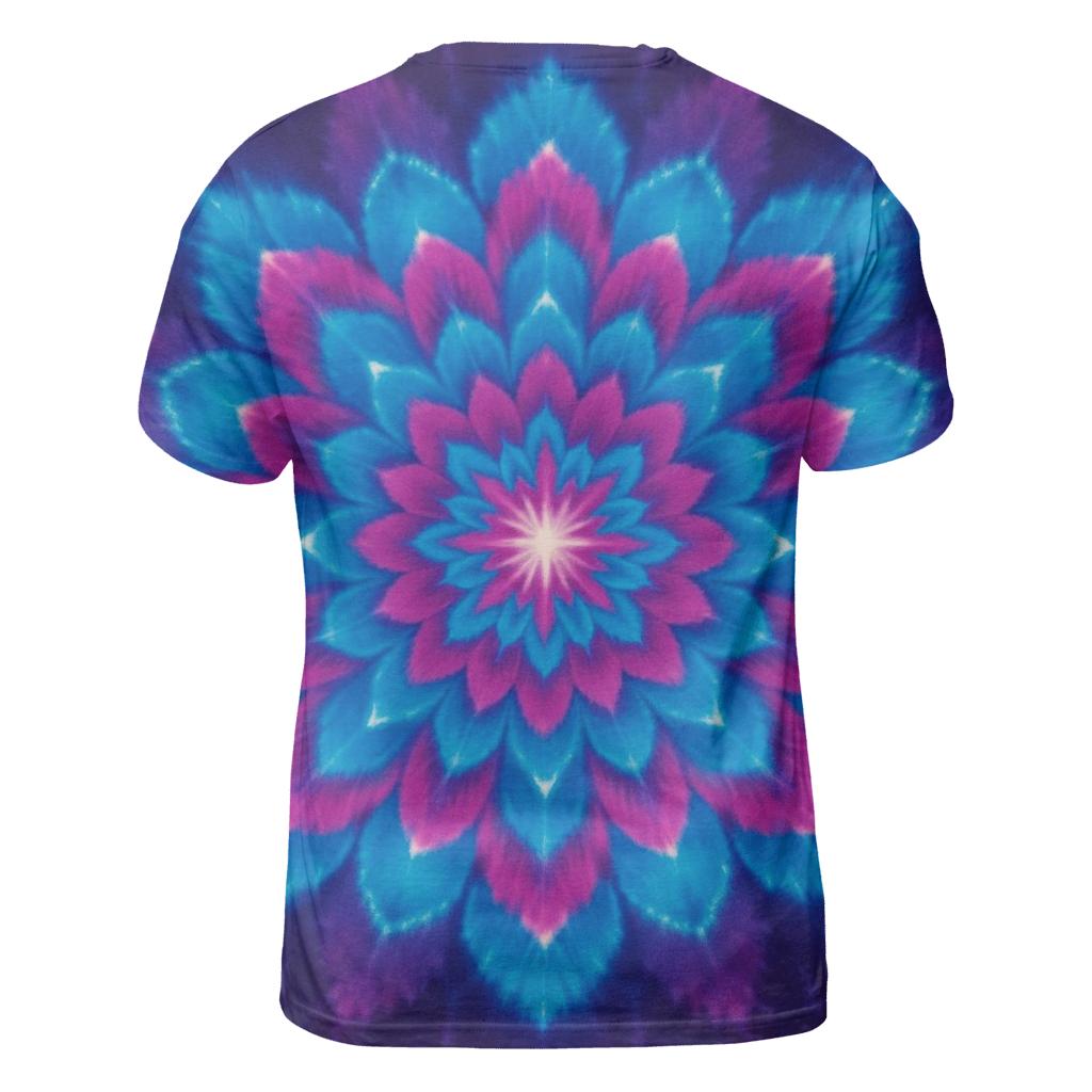 Neon Mandala Galaxy Burst artistic all-over print tops