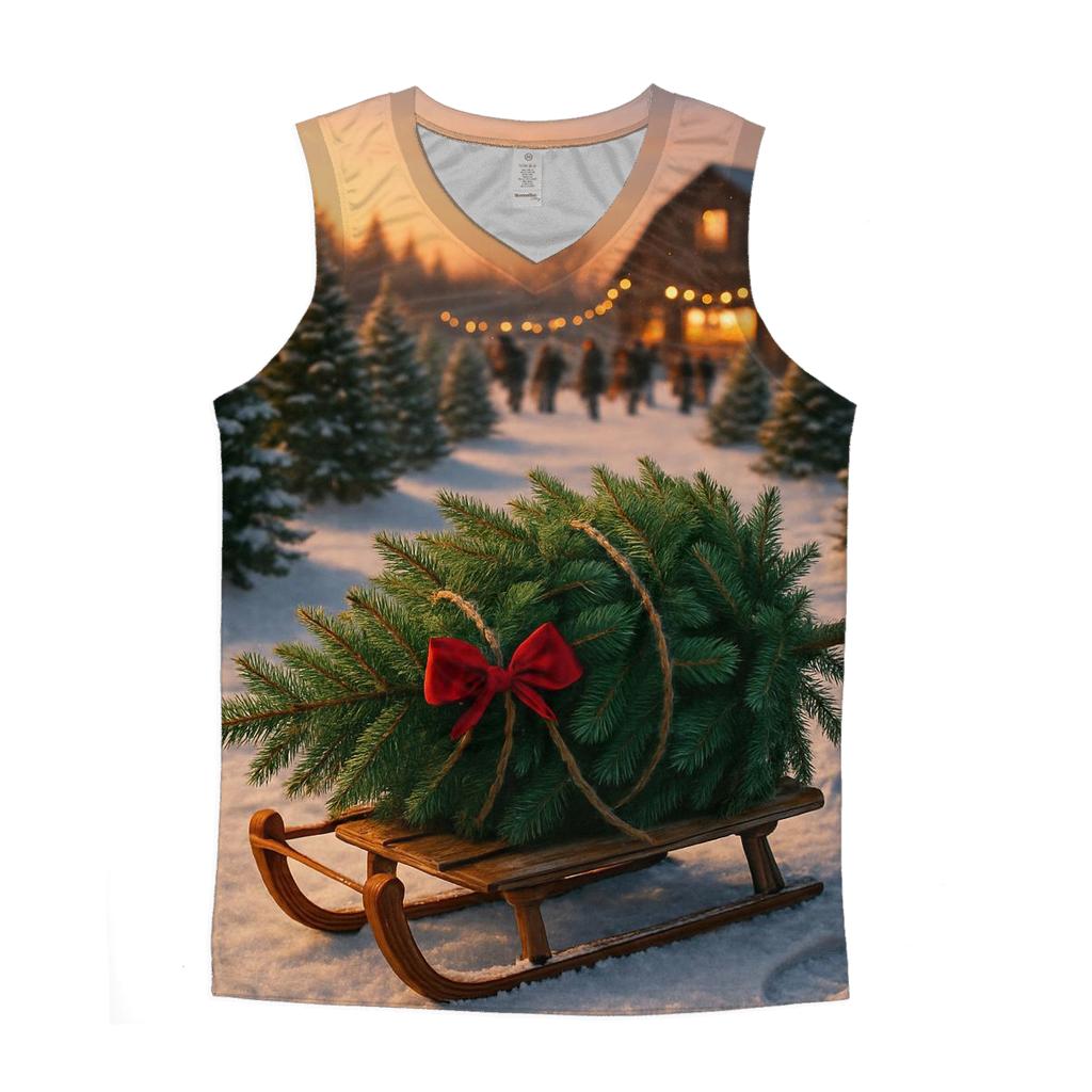 ChristmasTreeFarmGoldenHour custom tank tops