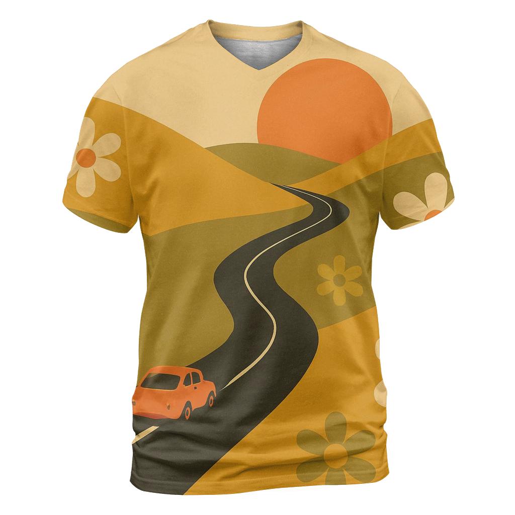 Funky Flower Highway custom all-over print shirts