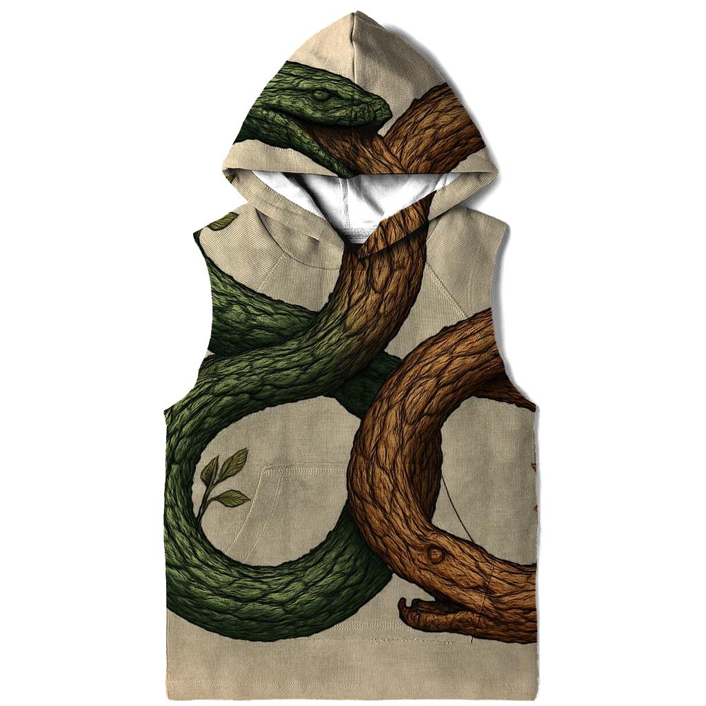 Forest Spirit Twin Ouroboros graphic hoodies