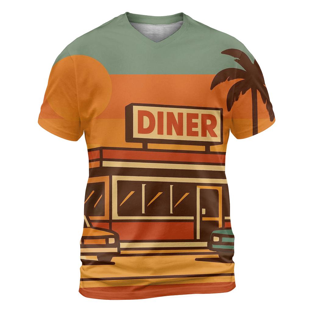 Retro Roadside Diner statement graphic shirts
