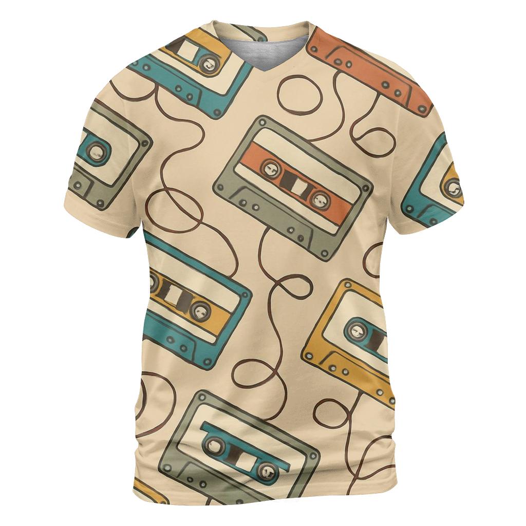 Cassette Mixtape Memories unique graphic print tees