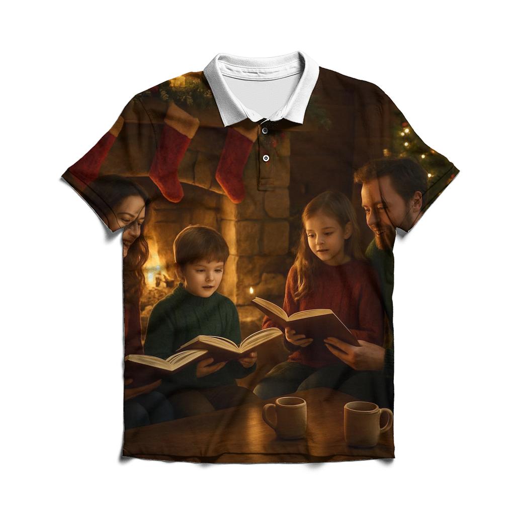 FiresideCarolsOnChristmasEve designer slim fit polos