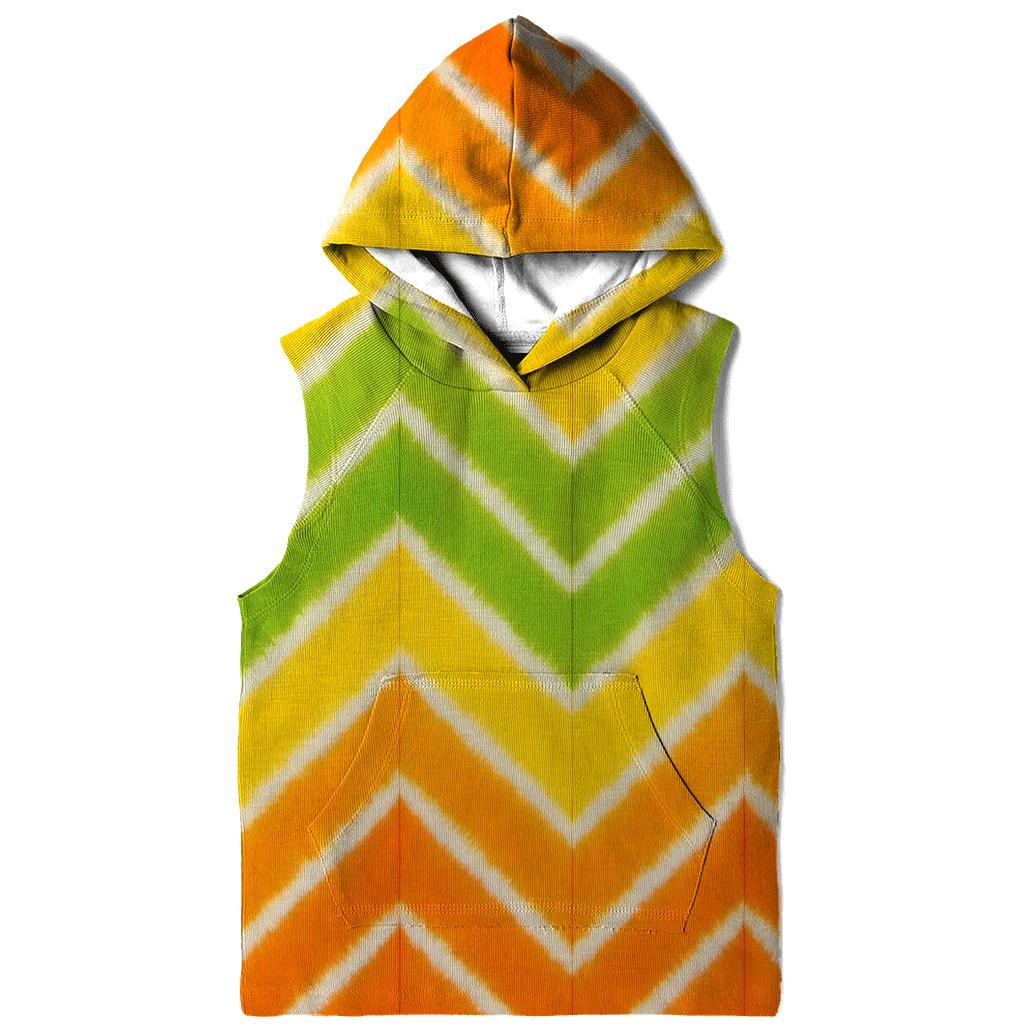 Citrus Cascade Accordion Chevron lightweight hoodies