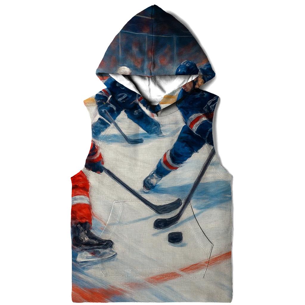 Ice Hockey Rink Battle Blur heavyweight hoodies