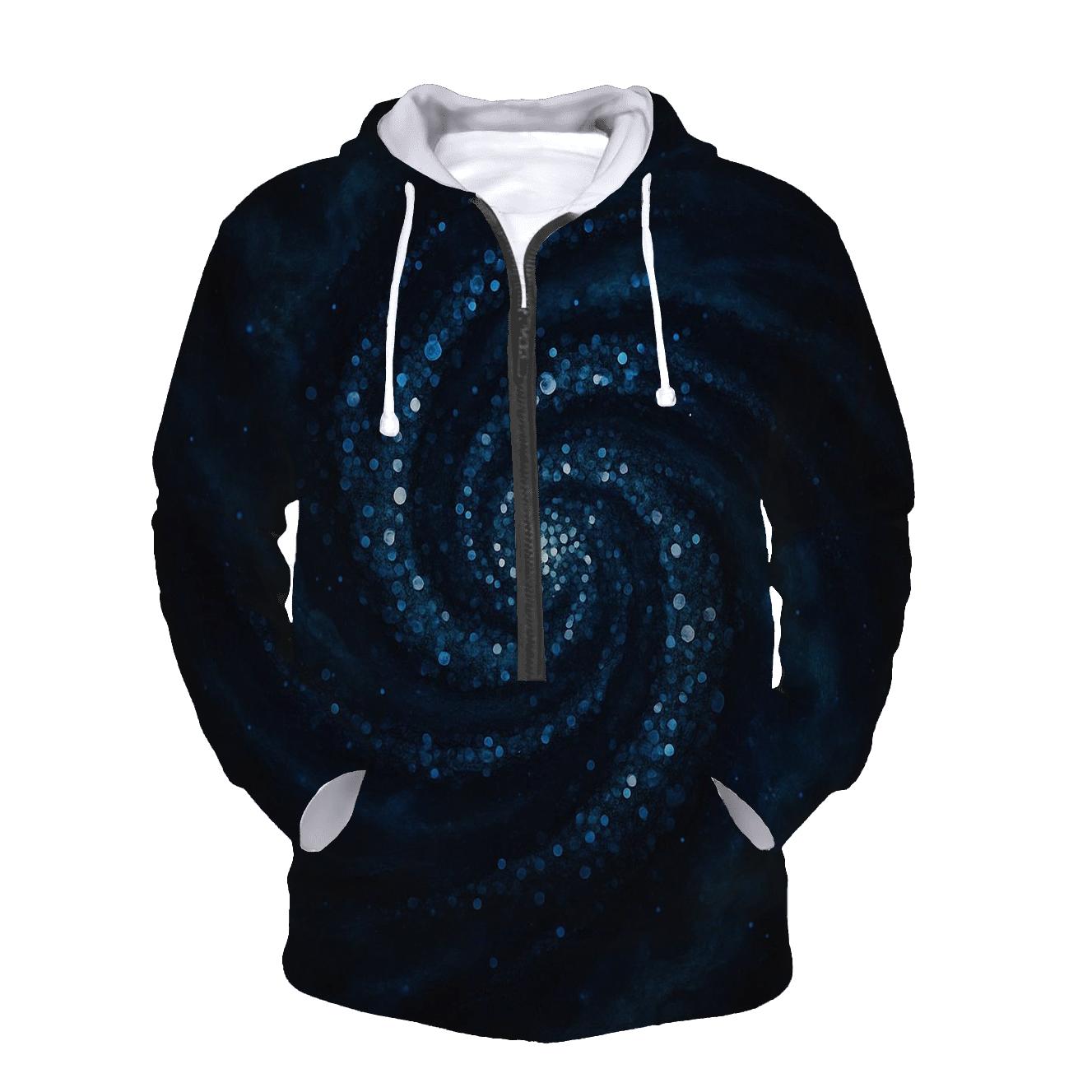 Midnight Sequin Nebula premium hoodies