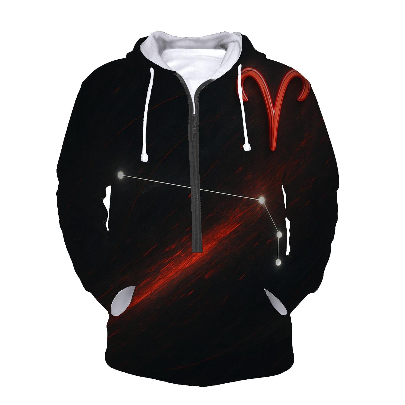 Aries Firetrail Star Map graphic hoodies