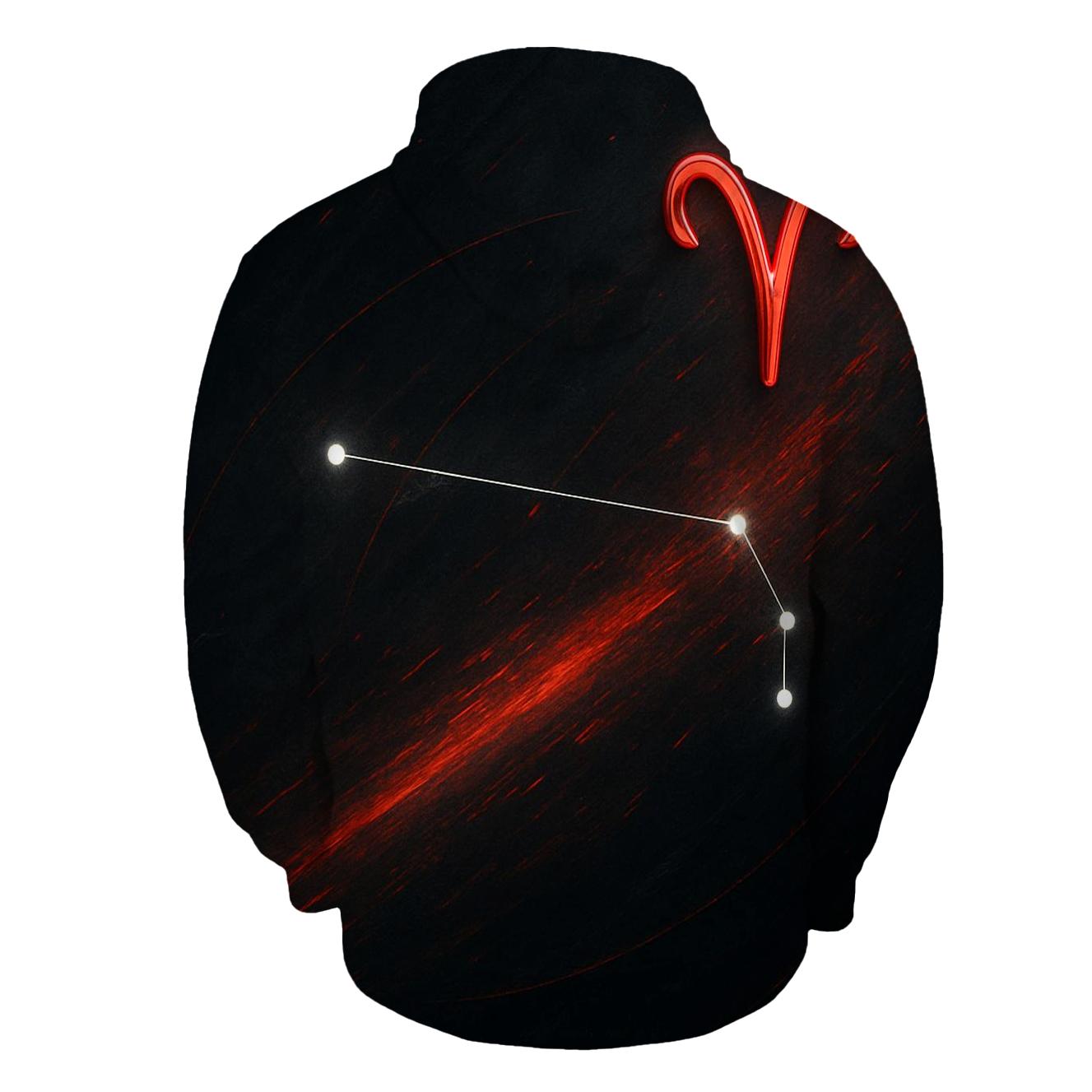 Aries Firetrail Star Map graphic hoodies