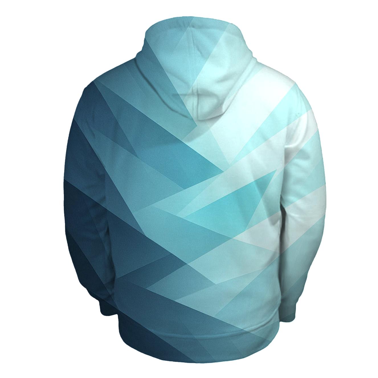 Chromatic Glacier Flow embroidered hoodies