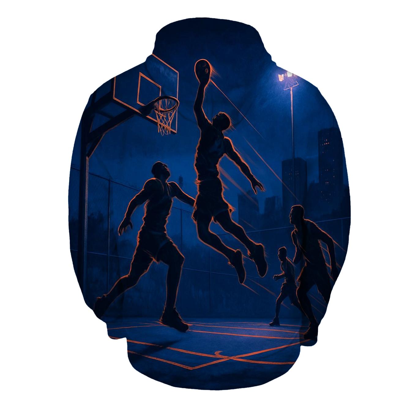 Midnight Street Basketball Clash embroidered hoodies