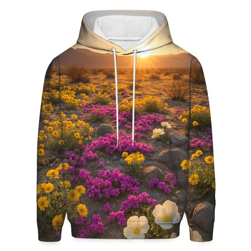 Desert Wildflowers After Rare Rain lightweight hoodies
