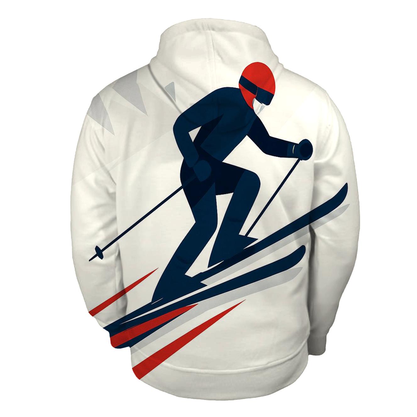 Alpine Ski Descent Motion Lines designer hoodies