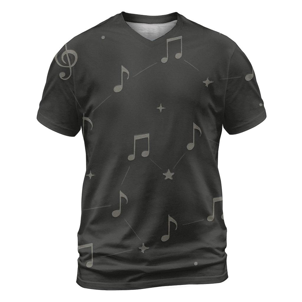 Minimal Note Constellation vibrant all-over design tees