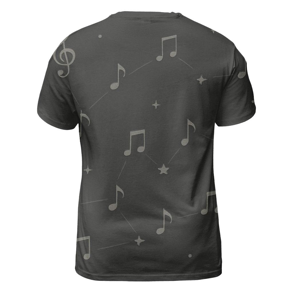 Minimal Note Constellation vibrant all-over design tees