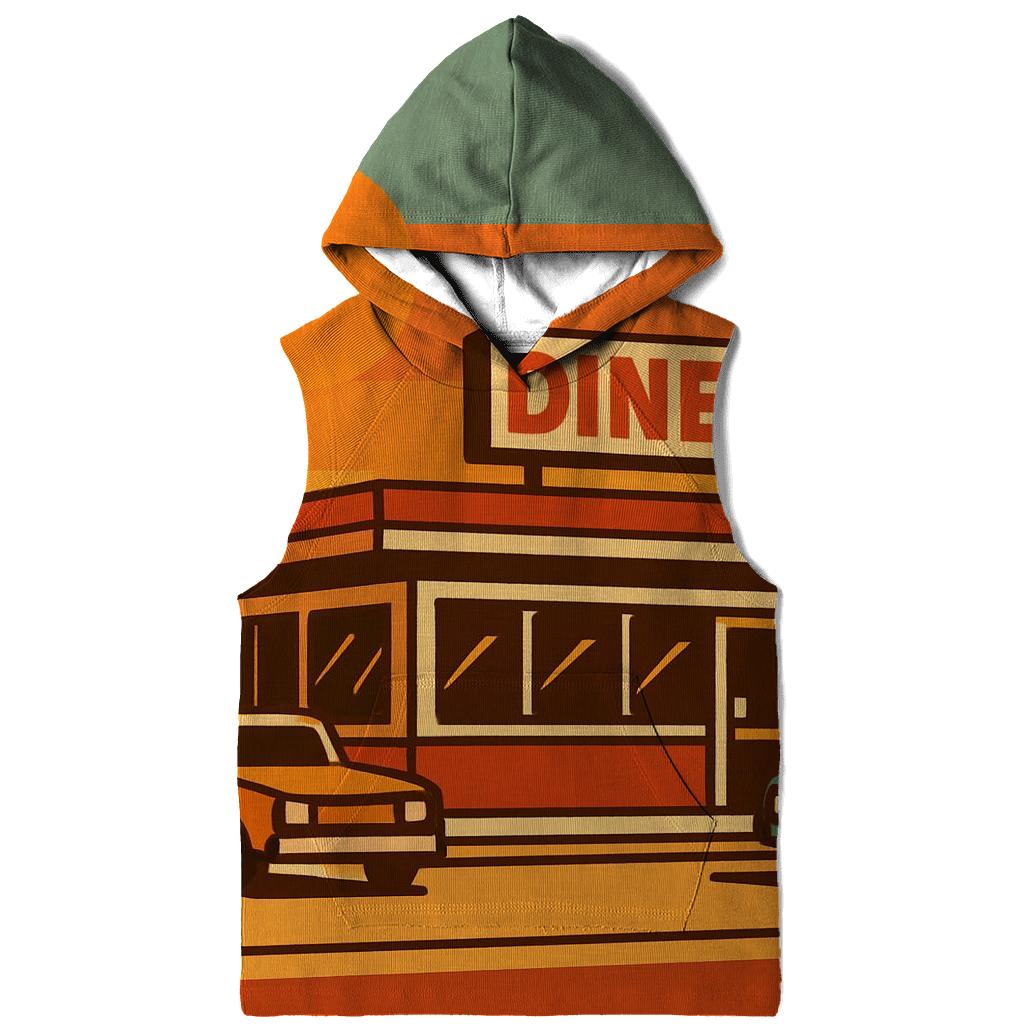 Retro Roadside Diner premium hoodies