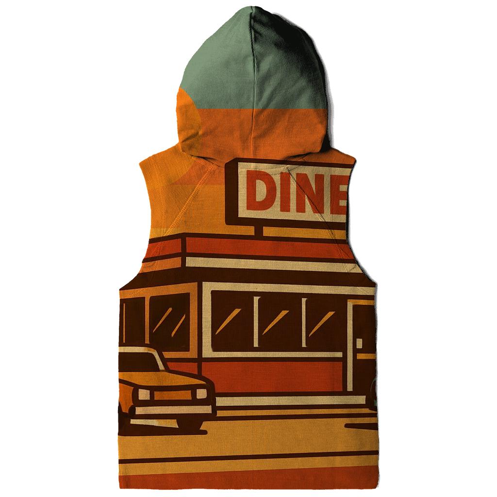 Retro Roadside Diner premium hoodies