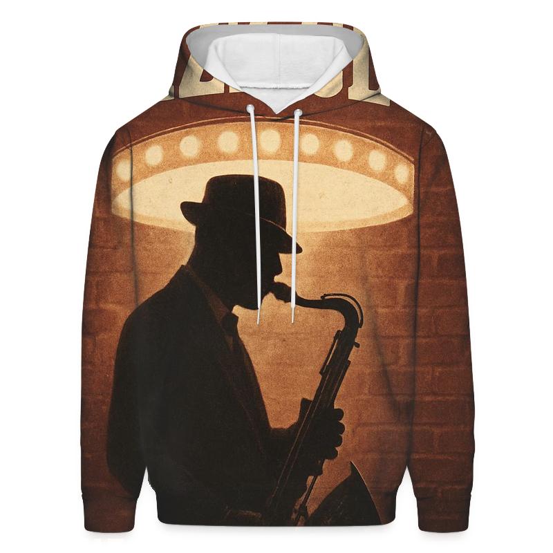 Vintage Jazz Club Night Poster premium hoodies