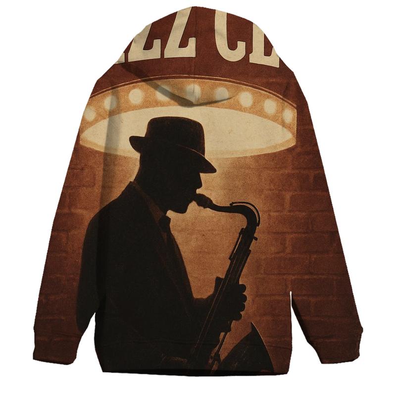 Vintage Jazz Club Night Poster premium hoodies