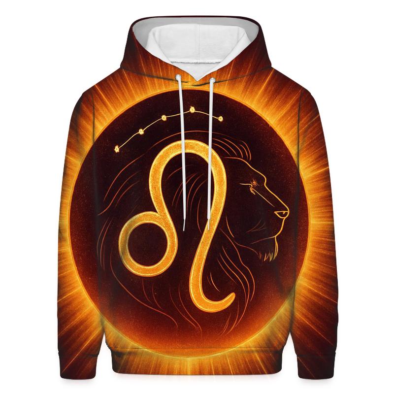 Solar Crown Leo Zodiac Crest lightweight hoodies