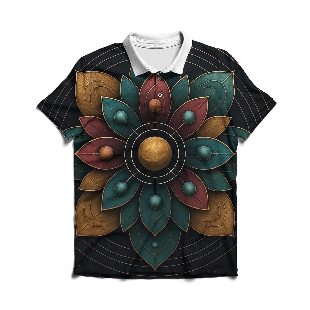 Stellar Time Flower designer slim fit polos