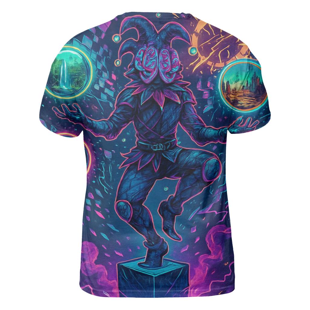 Neon Jester Of Broken Dimensions creative print fashion shirts