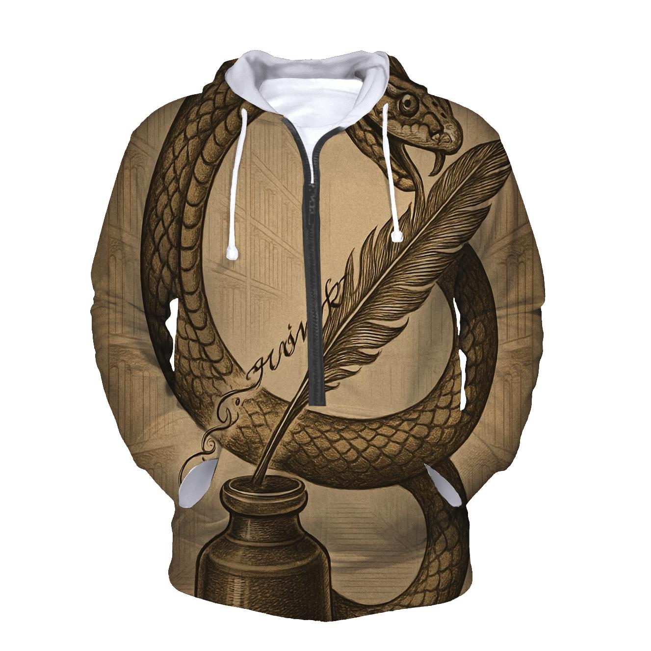 Clockwork Library Ouroboros Quill pullover hoodies