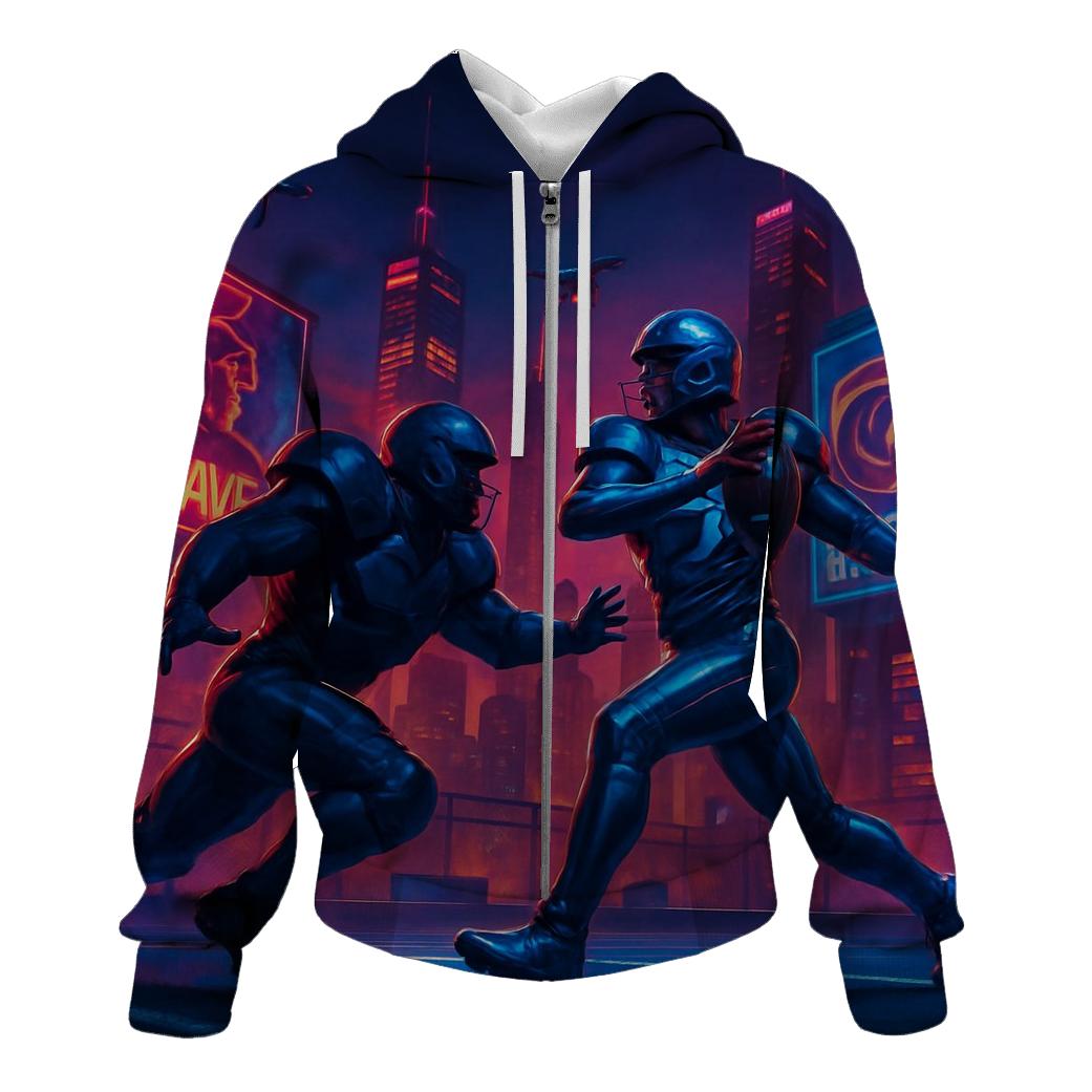 Skyline Blitz Braves And Cubs City Night Game printed hoodies