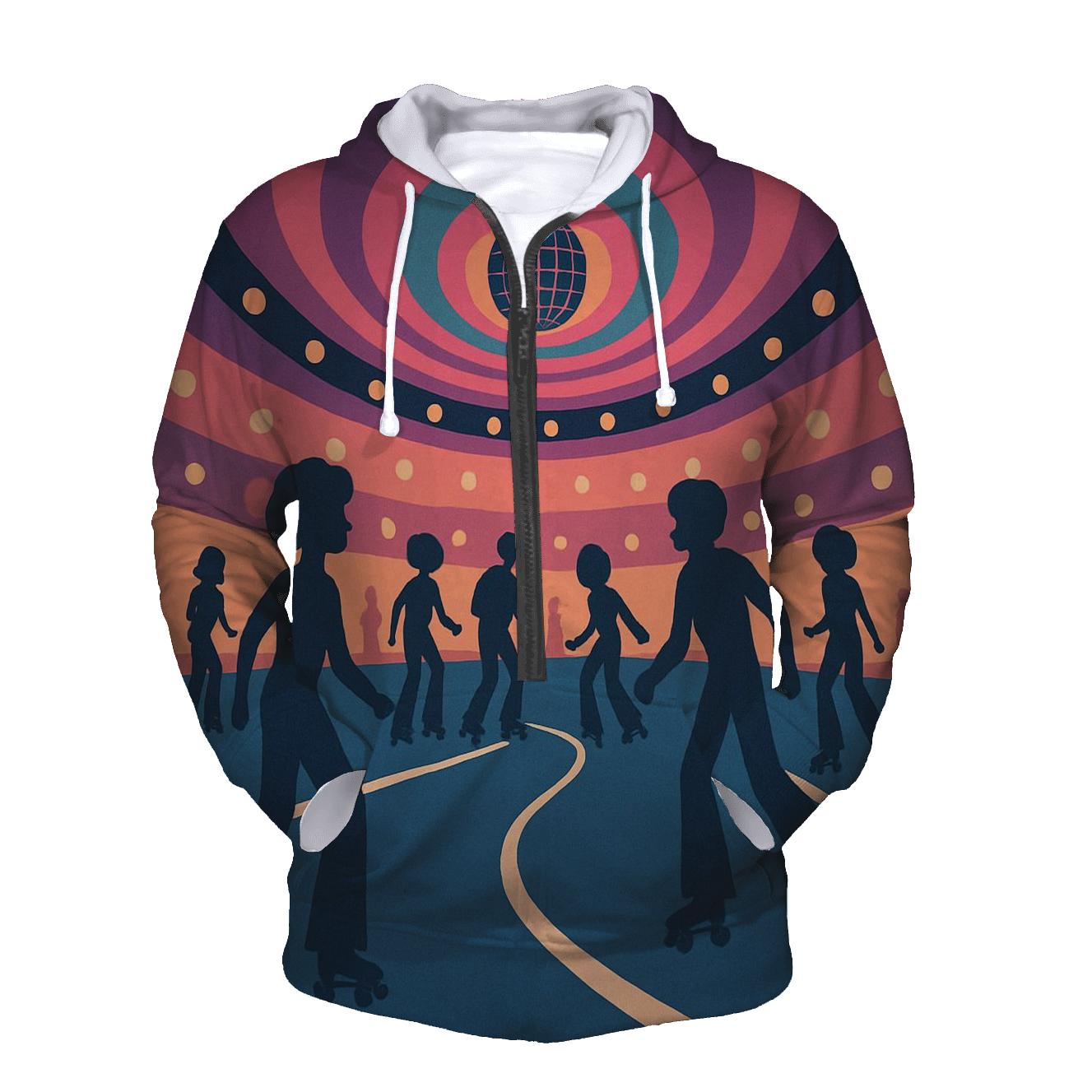 Disco Roller Rink Night heavyweight hoodies