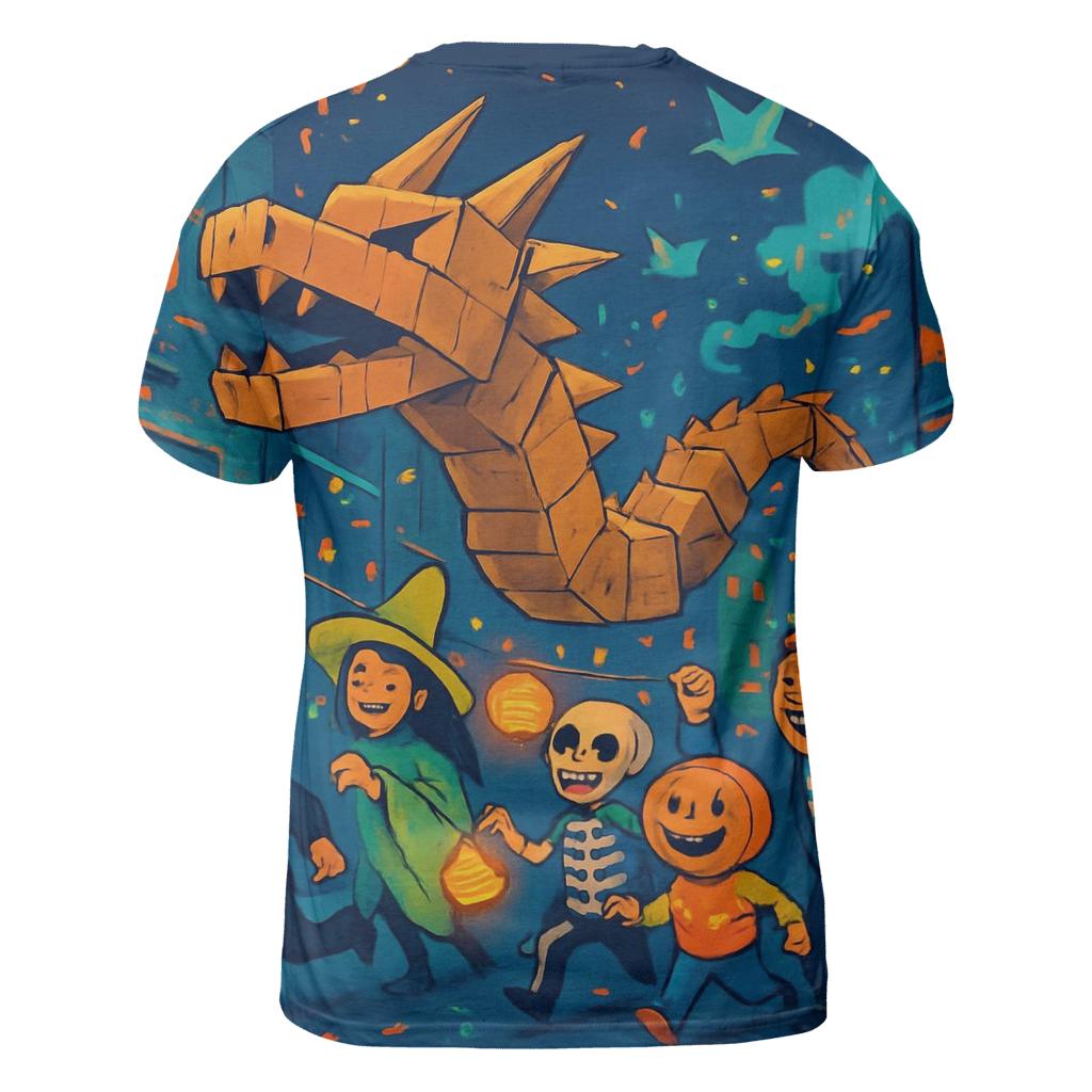 Cardboard Dragon Street Parade artistic all-over print tops