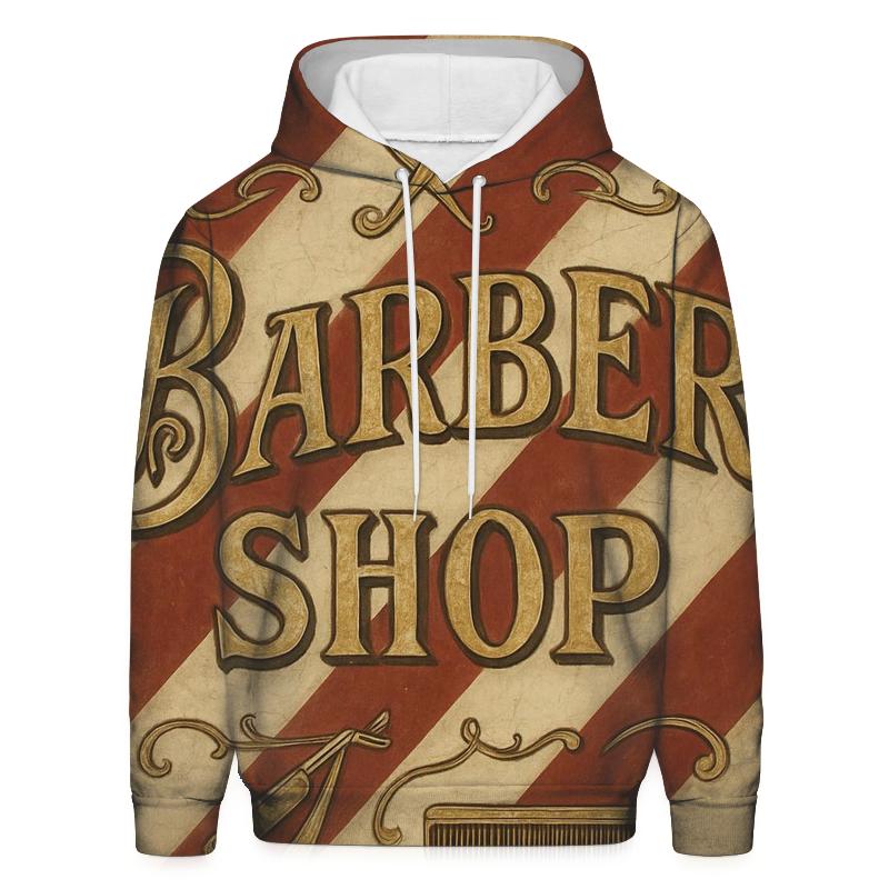 Old Time Barber Shop Signboard Design hoodies fashion